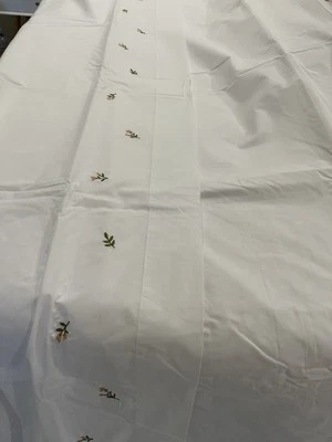 Finera Portugal NWT 4pc King Sheet Set Luxury Percale White Embroidery LAST - Image 1 of 4