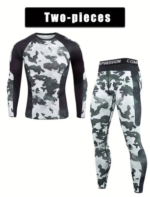 Men's 2pc Sportswear Set -Green/White Compression Outfit - Large - Gay Interest - Image 1 of 4