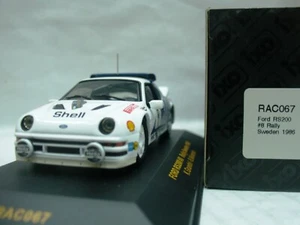 WOW EXTREMELY RARE Ford RS200 Turbo 1986 #8 Sweden WRC 1:43 Ixo-Minichamps-HPI - Picture 1 of 3