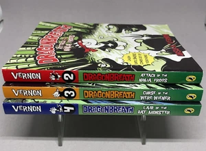 Lot 3 dragon breath books 2-4 series middle grade graphic novel illustrated - Picture 1 of 15