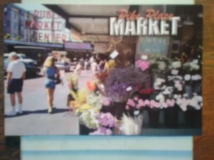 POST CARD PIKE PLACE MARKET SEATTLE WASHINGTON.KING COUNTY - Picture 1 of 12
