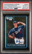 2006 Bowman Chrome Draft Picks Auto #DP84 Clayton Kershaw RC PSA 6 🔝Ⓜ️L🅱️ 🔝
