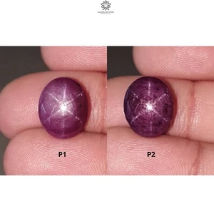 Piedra preciosa rubí estrella natural sin tratar forma ovalada cabujón 1 pieza piedra de nacimiento de julio - Imagen 1 de 11