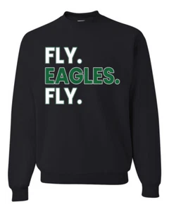 Fly Eagles Fly Philly Philadelphia Football Eagles Crewneck Sweatshirt - Picture 1 of 7