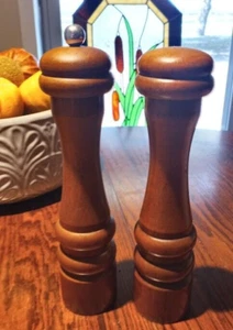 Olde Thompson Pepper Mill Grinder & Salt Shakers Wood walnut Stain, 10-11" (7A) - Picture 1 of 2
