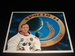 VINTAGE OFFICIAL NASA APOLLO ERA ASTRONAUT PORTRAIT LITHO-EDGAR MITCHELL - Picture 1 of 3