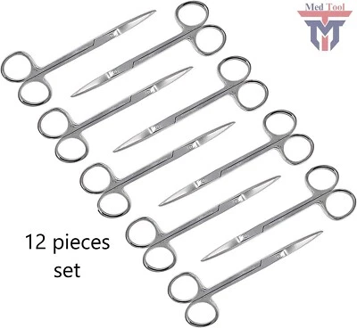 12 Iris Scissors 4.5" Straight Surgical Dental Instruments - Image 1 of 2