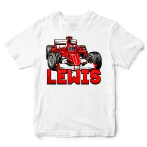 Personalised Racing Car T Shirt Birthday Custom Funny Gift Ideas Kids Present... - Picture 1 of 13