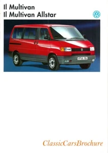 Brochure Depliant Volkswagen T4 Multivan - Multivan Allstar 1993 ITA 20 pag - Foto 1 di 12