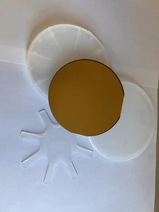 Chapado en oro 1 lado silicio oblea 4" 100 mm 2 planos tipo P - Imagen 1 de 4