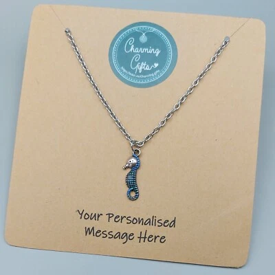 Collar Colgante Caballito de Mar - Dije Costero Joyería Regalo para Ella Foto 1 de 4