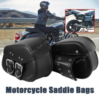 2pcs Motorcycle Side Saddle Bags for Yamaha V-Star XVS 650 1100 Custom Silverado - Image 1 of 4