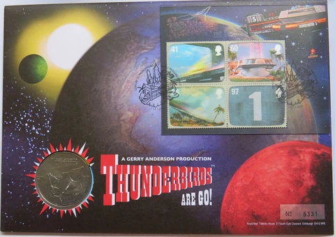 2011 Thunderbirds Are Go Commemorative Coin & Stamp Cover Cover