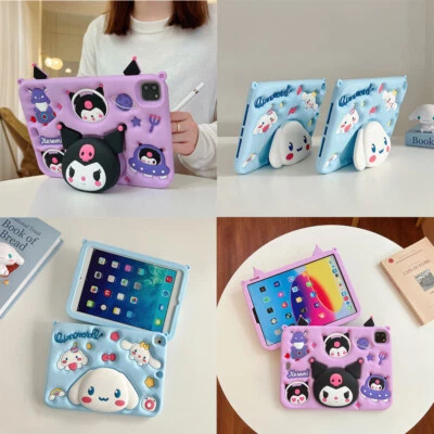 3D Kuromi Cinnamoroll Shockproof Silicone Case For iPad 7/8/9/10th  Mini Air - Image 1 of 4