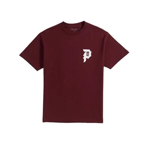 Primitive DIRTY P CORE Burgundy White Graphic S/S Regular Fit Men's T-Shirt - Picture 1 of 2