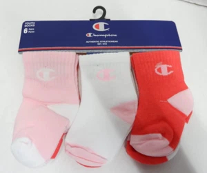 Champion Youth Baby 6 Pair Athletic Socks. New - Picture 1 of 3