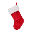 Christmas Stocking Plush Red and White Traditional Stockings Lightweight 