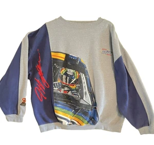 Vintage Nascar Sweatshirt Mens 2XL Jeff Gordon Sam Bass Fleece Crewneck 1996 - Picture 1 of 6