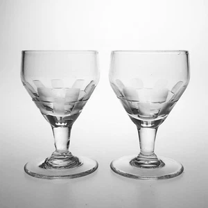 Doyen Cordials Vetro Trasparente a Scacchi Set 2 5/8 2 Pezzi - Foto 1 di 7