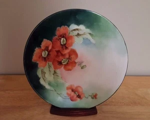 Piatto vintage preferito artista bavarese firmato 8 1/4" dipinto a mano ca 1900-16 - Foto 1 di 4