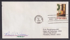 Ronald C. Shayre, Modeler for 1980 Season's Greetings stamp, signed FDC - Picture 1 of 1