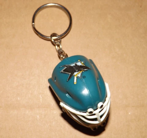 SAN JOSE SHARKS MINI GOALIE MASK KEYCHAIN NEW WITHOUT TAG Cover