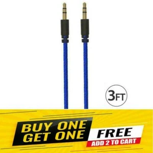 3.5mm Aux Cord Auxiliary Audio Cable Male to Male For Car Headphone Cellphones - Picture 1 of 16