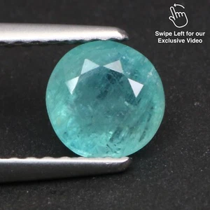 0,77 KT bläulich grün Grandidierit rund transparente Qualität aus Madagaskar - Bild 1 von 8