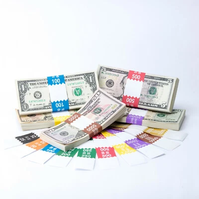 CAROUSEL CHECKS INC. Currency Band Complete Set $25 - $10,000, 100 of each
