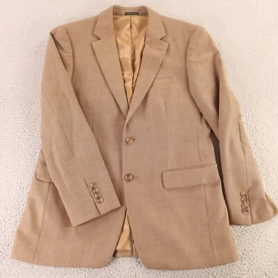 Chaqueta Birdseye M Marrón 100% Lana Blazer Worsted Abrigo Deportivo Andrew Fezza 40R Foto 1 de 4