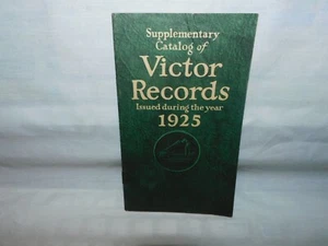 1925 VICTOR RECORDS SUPPLEMENARY CATALOG - 24 PAGES - Picture 1 of 3