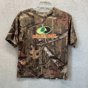 Mossy Oak Shirt Boys 2XL XXL Brown Camo Camouflage Breakup Hunting Youth - Picture 1 of 18