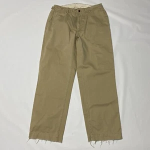 Pantalones chinos vintage Polo Ralph Lauren 38 32 cintura ceñida oficiales militares caqui - Imagen 1 de 16