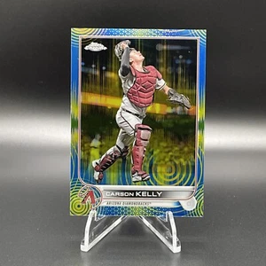2022 Topps Chrome Sonic Carson Kelly /75 Blue Yellow #215 Diamondbacks - Picture 1 of 3