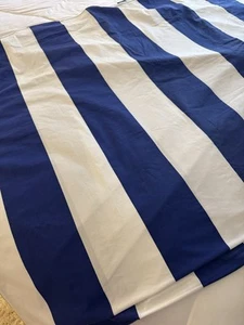 Klassisches Ralph Lauren blau weiß breite Streifen Queen flaches Laken maritim Vorbereitung Toppr - Bild 1 von 7