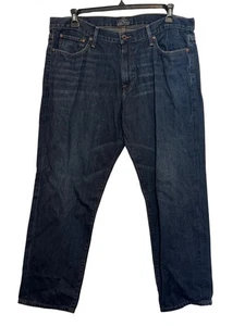 Lucky Brand 221 Original Straight Mens Jeans Size 38x29 Handcrafted Dark Wash Co - Picture 1 of 5
