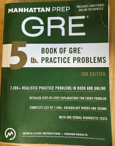 5 lb. Book of GRE Practice Problems (Manhattan Prep 5 lb Series) - Manhattan... - Bild 1 von 2