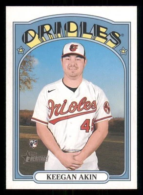 2021 Topps Heritage #714 Keegan Akin SP RC - Image 1 of 2