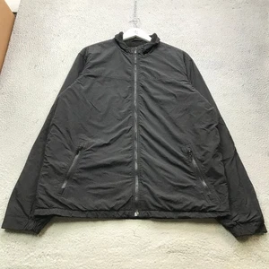 Eddie Bauer Fleece Lined Full Zip Nylon Jacket Mens Large Tall LT Black - Picture 1 of 7