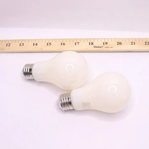 (2-Pk) EcoSmart Frosted Glass Filament LED Light Bulb A19 Dimmable - Picture 1 of 4