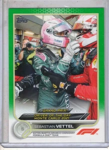 2022 TOPPS F1 Formula 1 racing Sebastian Vettel GREEN parallel /75 card #177 - Foto 1 di 2