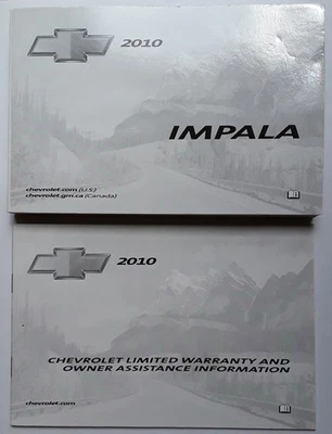 2010 Chevy Chevrolet Impala Owners Manual w/ Warranty Booklet ~MINT/CRISP~ OEM Foto 1 de 4
