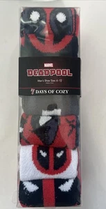 Men's Deadpool 7 Days of Cozy Crew Socks Men’s Size 6-12 gift pack - Picture 1 of 2