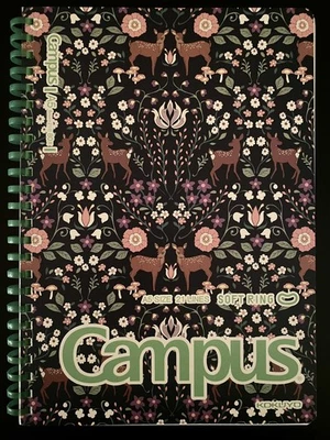 Kokuyo Campus Floral Deer Design Lined Notebook - Изображение 1 из 4