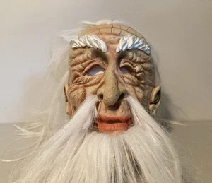Vintage 2000 Nightview Productions Halloween Rubber Old Man Wizard Cosplay Mask - Picture 1 of 10