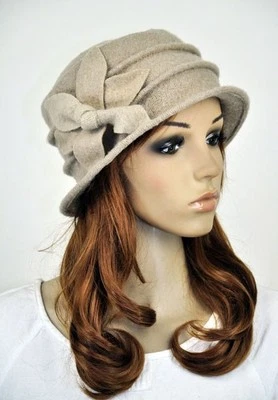 Cálido Lana Elegante Dama Para Mujer Vestido Sombrero Gorro Gorra 6 Hojas Flor 6 Colores Foto 1 de 4