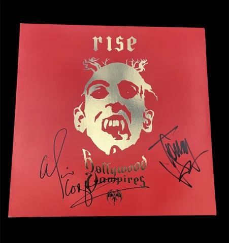 SIGNED ALICE COOPER TOMMY HENRIKSEN HOLLYWOOD VAMPIRES RISE VINYL RARE DEPP Cover