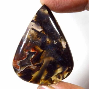 Pseudomorph Birnenedelstein 43x33x7 mm Naturstick Achat Cabochon 68 kt ST-117 - Bild 1 von 9