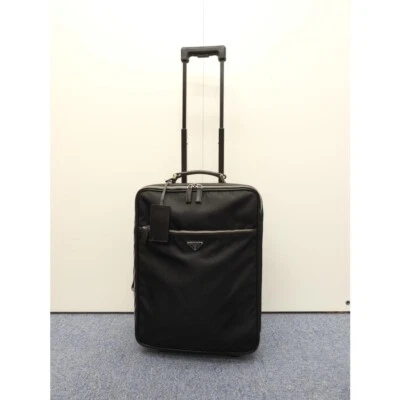 Bolso de Transporte de Viaje Prada Saffiano Maleta Cuero Negro 50x37x21cm Usado Foto 1 de 4