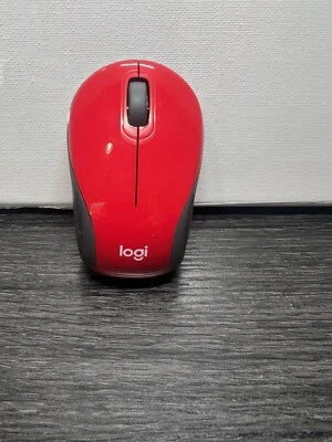 Logitech M187 Red USB Nano Receiver 1000-DPI Bluetooth Wireless Mini Mouse - Image 1 of 4